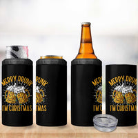 Funny Merry Drunk I'm Christmas 4 in 1 Can Cooler Tumbler Vintage Beer Mugs Xmas - Wonder Print Shop