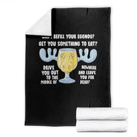 Funny Christmas Vacation Eggnog Throw Blanket Can I Refill Your Eggnogs Get You Something To Eat Xmas Movie - Wonder Print Shop