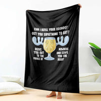 Funny Christmas Vacation Eggnog Throw Blanket Can I Refill Your Eggnogs Get You Something To Eat Xmas Movie - Wonder Print Shop