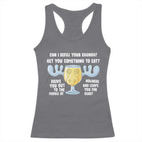 Funny Christmas Vacation Eggnog Racerback Tank Top Can I Refill Your Eggnogs Get You Something To Eat Xmas Movie - Wonder Print Shop