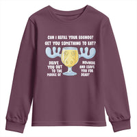 Funny Christmas Vacation Eggnog Youth Sweatshirt Can I Refill Your Eggnogs Get You Something To Eat Xmas Movie - Wonder Print Shop