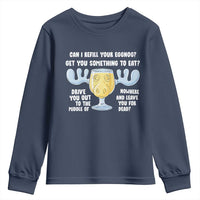 Funny Christmas Vacation Eggnog Youth Sweatshirt Can I Refill Your Eggnogs Get You Something To Eat Xmas Movie - Wonder Print Shop