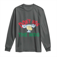 Funny Dont Hog The Nog Christmas Movie Long Sleeve Shirt Xmas Vacation Eggnog Moose - Wonder Print Shop