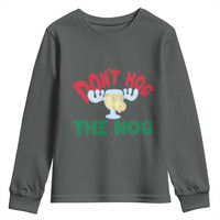 Funny Dont Hog The Nog Christmas Movie Youth Sweatshirt Xmas Vacation Eggnog Moose - Wonder Print Shop