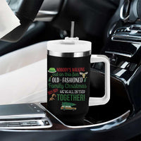 Funny Xmas Vacation Movie Tumbler With Handle Nobody Walking Out On This Fun Old Fashioned Family Christmas - Wonder Print Shop