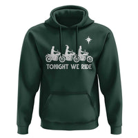 Funny Christmas Christian Biker Hoodie Tonight We Ride Three Wise Men Faith Xmas Motorbikes - Wonder Print Shop
