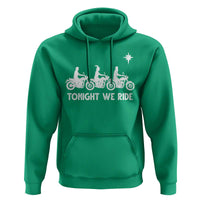 Funny Christmas Christian Biker Hoodie Tonight We Ride Three Wise Men Faith Xmas Motorbikes - Wonder Print Shop