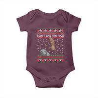 Funny Marcus The Worm Christmas Baby Onesie I Dont Like This Rock Xmas Meme - Wonder Print Shop
