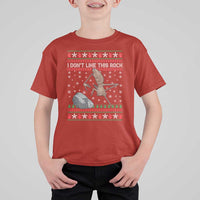 Funny Marcus The Worm Christmas T Shirt For Kid I Dont Like This Rock Xmas Meme - Wonder Print Shop
