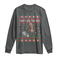 Funny Marcus The Worm Christmas Long Sleeve Shirt I Dont Like This Rock Xmas Meme - Wonder Print Shop