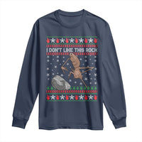 Funny Marcus The Worm Christmas Long Sleeve Shirt I Dont Like This Rock Xmas Meme - Wonder Print Shop