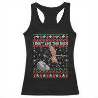 Funny Marcus The Worm Christmas Racerback Tank Top I Dont Like This Rock Xmas Meme - Wonder Print Shop