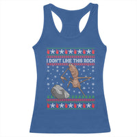 Funny Marcus The Worm Christmas Racerback Tank Top I Dont Like This Rock Xmas Meme - Wonder Print Shop