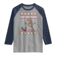 Funny Marcus The Worm Christmas Raglan Shirt I Dont Like This Rock Xmas Meme - Wonder Print Shop