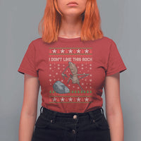Funny Marcus The Worm Christmas T Shirt For Women I Dont Like This Rock Xmas Meme - Wonder Print Shop
