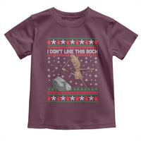 Funny Marcus The Worm Christmas Toddler T Shirt I Dont Like This Rock Xmas Meme - Wonder Print Shop