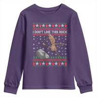 Funny Marcus The Worm Christmas Youth Sweatshirt I Dont Like This Rock Xmas Meme - Wonder Print Shop