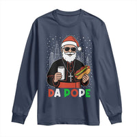 Pope Leo XIV Christmas Long Sleeve Shirt Cardinal Robert Prevost Santa Chicago - Wonder Print Shop