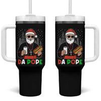 Pope Leo XIV Christmas Tumbler With Handle Cardinal Robert Prevost Santa Chicago - Wonder Print Shop