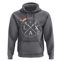 Funny Christmas Lacrosse Lax Stick Santa Hat Hoodie - Wonder Print Shop