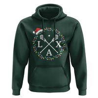 Funny Christmas Lacrosse Lax Stick Santa Hat Hoodie - Wonder Print Shop