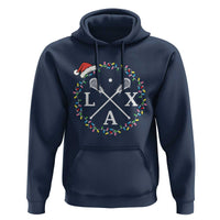Funny Christmas Lacrosse Lax Stick Santa Hat Hoodie - Wonder Print Shop