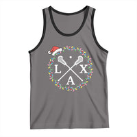 Funny Christmas Lacrosse Lax Stick Santa Hat Tank Top - Wonder Print Shop