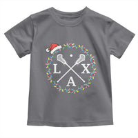 Funny Christmas Lacrosse Lax Stick Santa Hat Toddler T Shirt - Wonder Print Shop