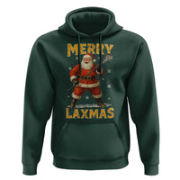 Funny Christmas Lacrosse Hoodie Merry Laxmas Santa Lax Player - Wonder Print Shop
