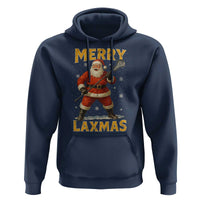 Funny Christmas Lacrosse Hoodie Merry Laxmas Santa Lax Player - Wonder Print Shop