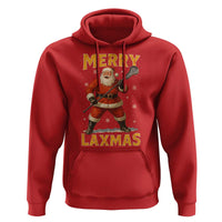 Funny Christmas Lacrosse Hoodie Merry Laxmas Santa Lax Player - Wonder Print Shop
