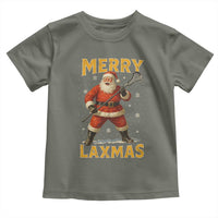 Funny Christmas Lacrosse Toddler T Shirt Merry Laxmas Santa Lax Player - Wonder Print Shop