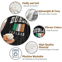 Dublin Ireland Flag Irish Retro Throwback Sports Design Throw Blanket