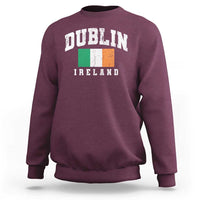 Dublin Ireland Flag Irish Retro Throwback Sports Design Sweatshirt