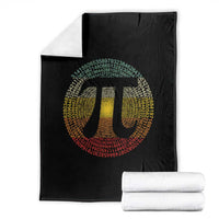 Pi Day Throw Blanket 3,14 Pi Number Retro Symbol Math Science