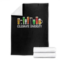 Celebrate Diversity St Patricks Day Beer Drinking Throw Blanket