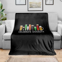 Celebrate Diversity St Patricks Day Beer Drinking Throw Blanket