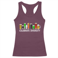 Celebrate Diversity St Patricks Day Beer Drinking Racerback Tank Top