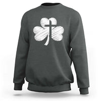 St Patricks Day Christian Religious Shamrock Cross Sweatshirt