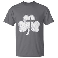 St Patricks Day Christian Religious Shamrock Cross T Shirt