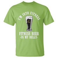 Funny Irish Stout Drinking T Shirt I Am Into Fitness Fitting Beer In My Belly