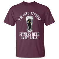 Funny Irish Stout Drinking T Shirt I Am Into Fitness Fitting Beer In My Belly