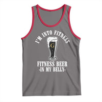 Funny Irish Stout Drinking Tank Top I Am Into Fitness Fitting Beer In My Belly