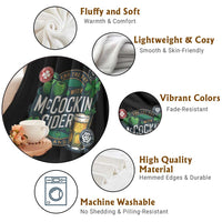 End The Day With McCockin Cider Throw Blanket Ireland Beer Lover St Patricks Day Humor