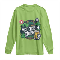 End The Day With McCockin Cider Long Sleeve Shirt Ireland Beer Lover St Patricks Day Humor