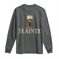 Funny Slainte Stout Beer Irish Drinking St Patricks Day Long Sleeve Shirt