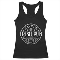 Funny Paddys Irish Pub Racerback Tank Top The Worst Bar In America St Patricks Day Beer Drinking