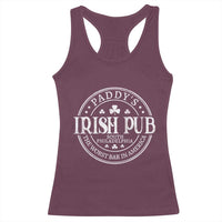 Funny Paddys Irish Pub Racerback Tank Top The Worst Bar In America St Patricks Day Beer Drinking