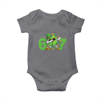 Funny Six Seven 67 St Patricks Day Dabbing Shamrock Baby Onesie