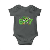 Funny Six Seven 67 St Patricks Day Dabbing Shamrock Baby Onesie